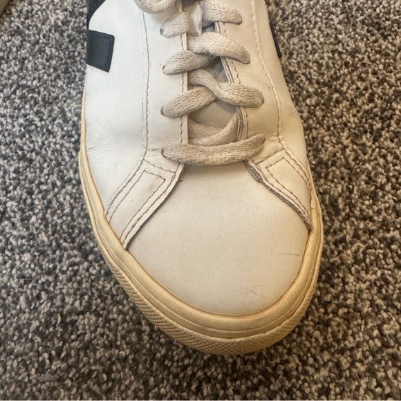 Veja Esplar Leather Sneakers White Black Women’s 7 Low Top - Picture 8 of 11